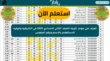 تعرف على موعد نتيجة الصف الثاني الإعدادي 2025 في الشرقية وكيفية الاستعلام بالاسم ورقم الجلوس